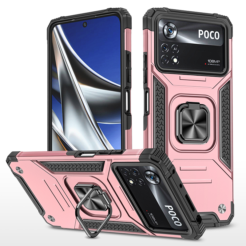 фото Чехол legion case для poco x4 pro 5g противоударный, розовый black panther