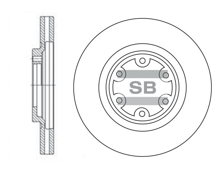 

Диск тормозной Sangsin brake sd1049