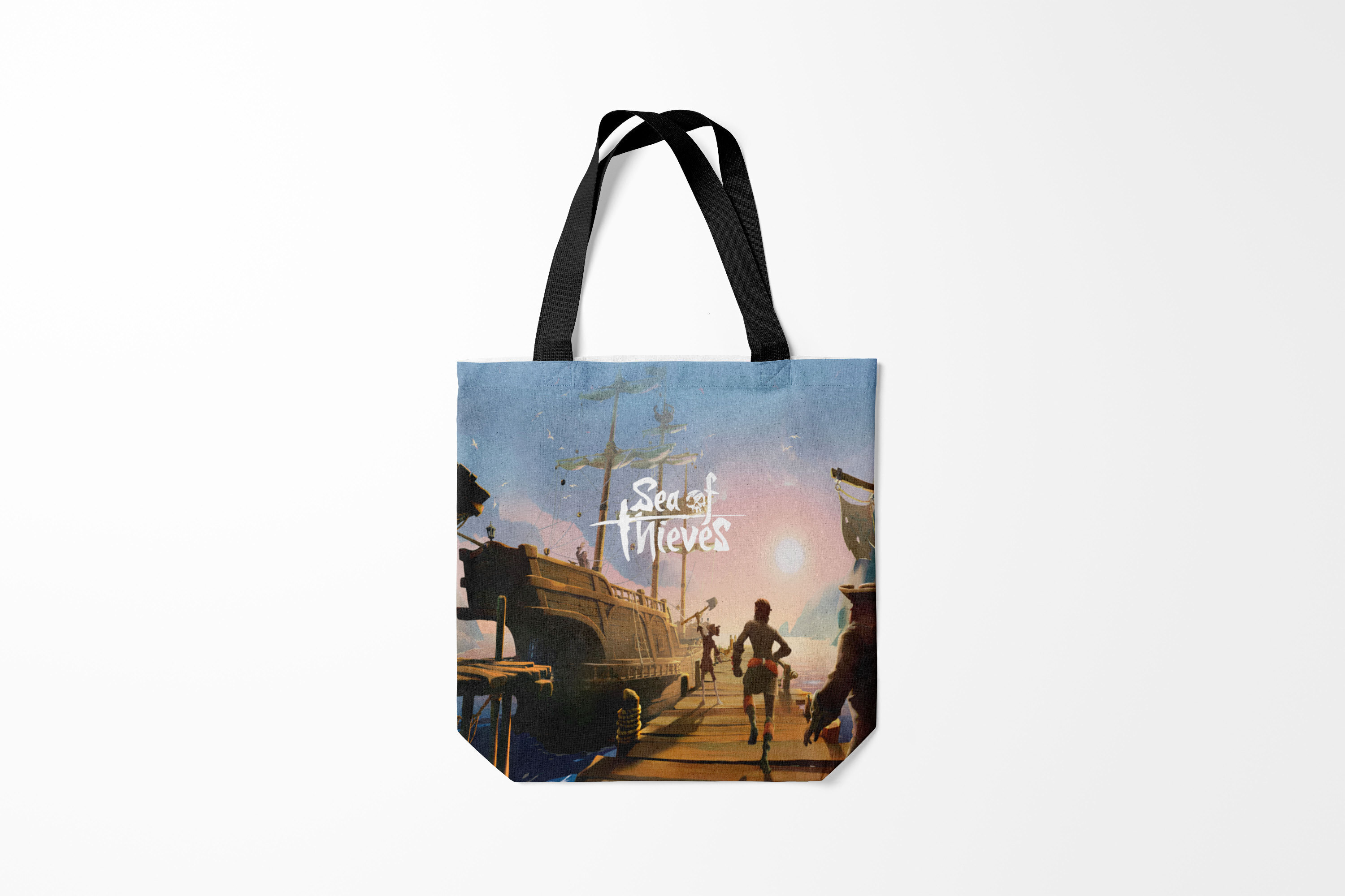 

Сумка шoппер унисекс Burnettie Sea of Thieves, черный, Sea of Thieves