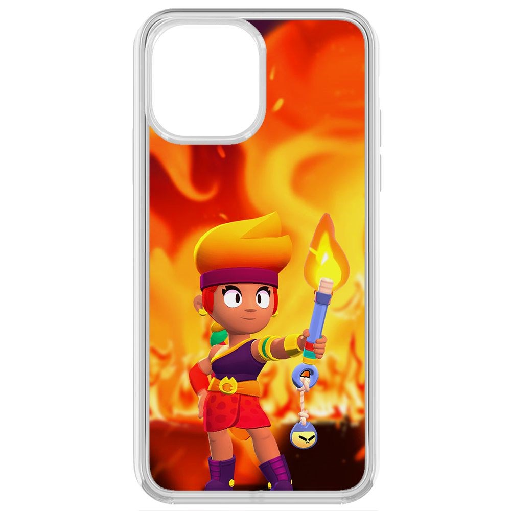 

Чехол-накладка Brawl Stars-Амбер для iPhone 13 Pro Max, Прозрачный