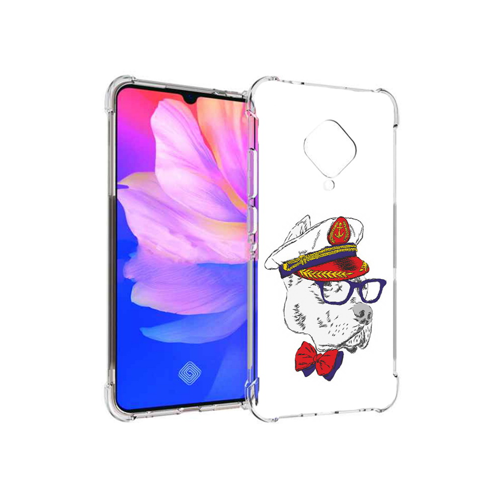 

Чехол MyPads Tocco для Vivo V17 бульдог (PT147343.378.251), Прозрачный, Tocco