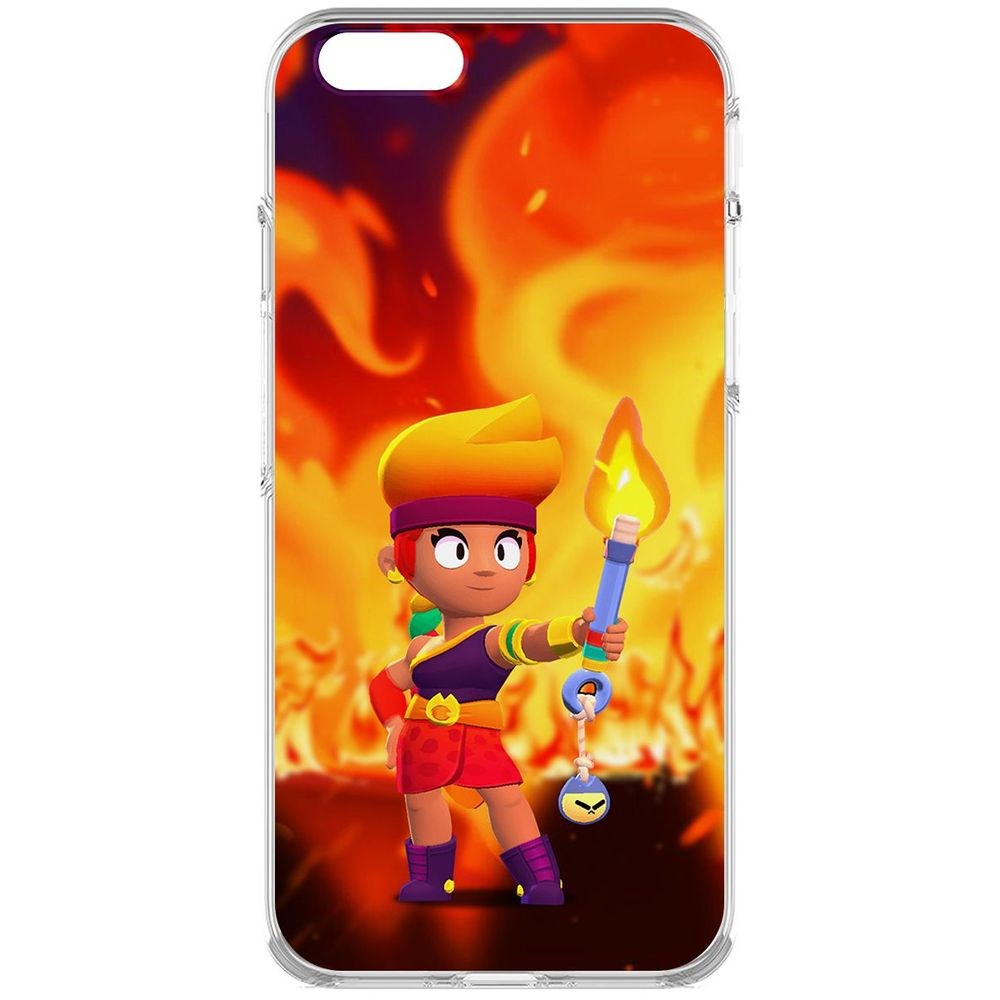 

Чехол-накладка Brawl Stars-Амбер для iPhone 6, Прозрачный