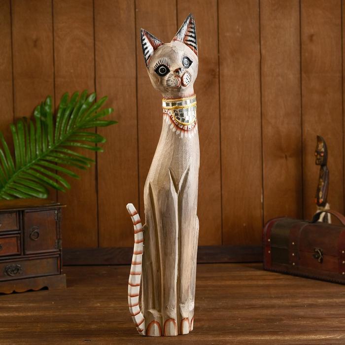 

Сувенир дерево "Кошка в зеркальном галстуке" 60х15х5 см