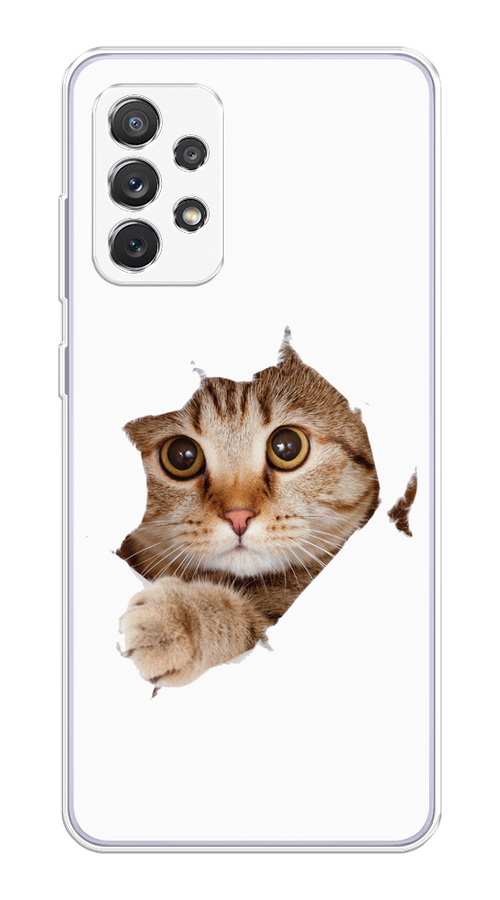 

Чехол на Samsung Galaxy A73 "Кот и бумага", Белый;коричневый, 2104650-1