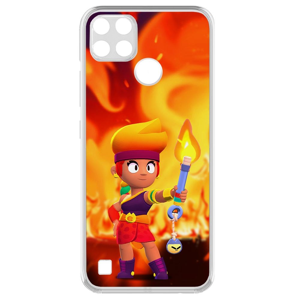 

Чехол-накладка Brawl Stars-Амбер для Realme C25Y, Прозрачный