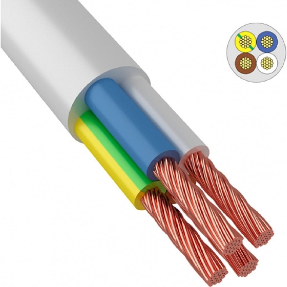 

iTOK Провод ПВСн 4x1,5 ГОСТ белый (50 метров) i-KPP-PVSN-415-50-W