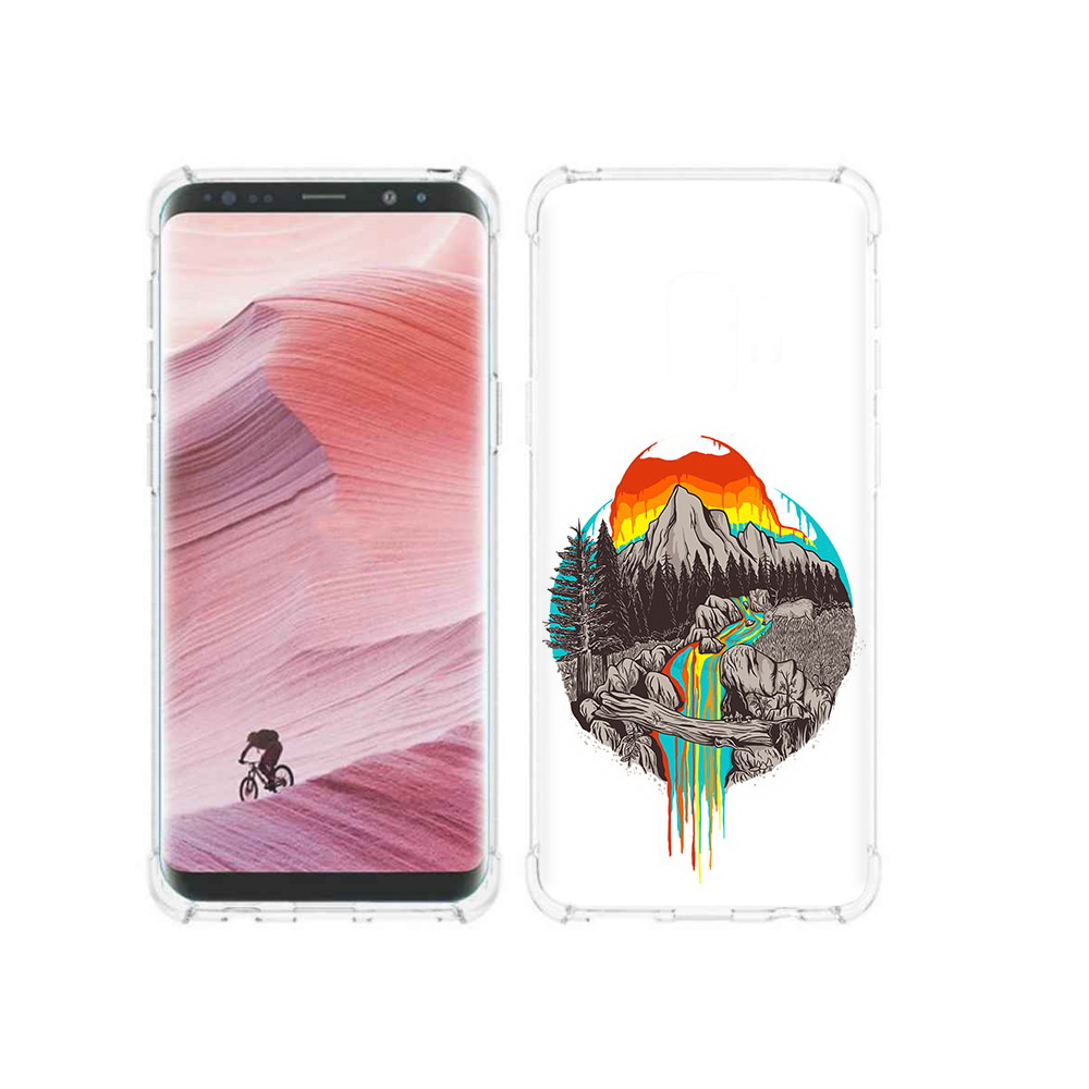 

Чехол MyPads Tocco для Samsung Galaxy S9 Радужный водопад (PT101623.567.144), Прозрачный, Tocco