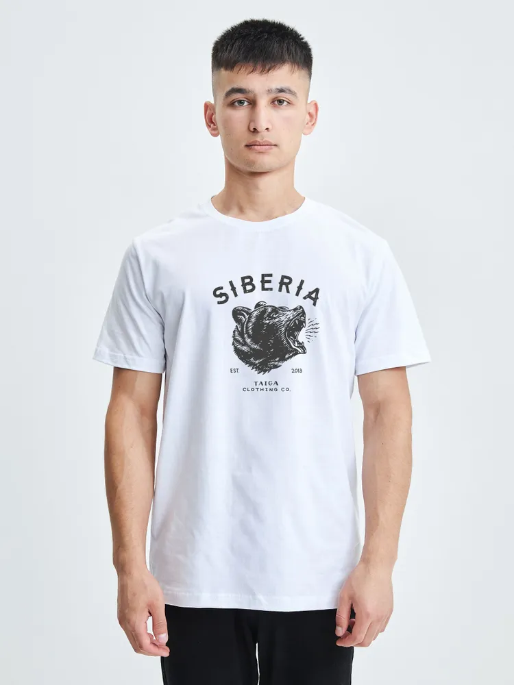 

Футболка унисекс Тайга. Сибирская марка одежды Bear белая XL, Белый, Bear