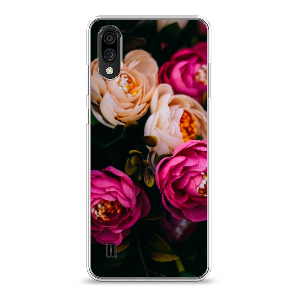 

Чехол Awog на ZTE Blade A51 lite / ЗТЕ Блэйд A51 lite "Розовые пионы на черном", Разноцветный, 134850-8