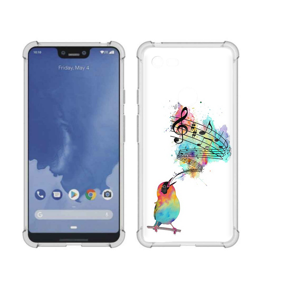 

Чехол MyPads Tocco для Google Pixel 3 XL певчая птичка, Прозрачный, Tocco