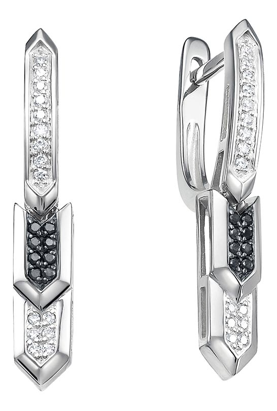 

Серьги женские Vesna jewelry 21041-256-142-00 из белого золота, бриллиант, 21041-256-142-00