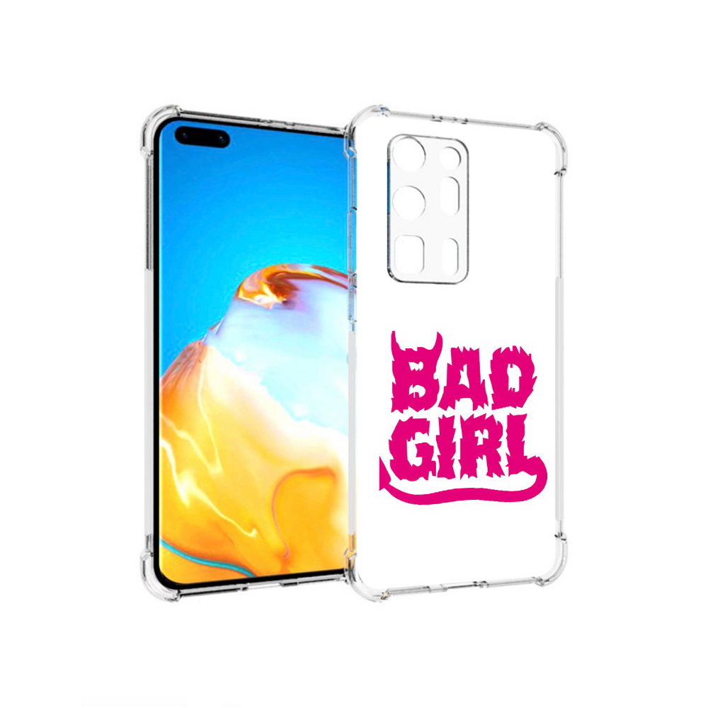 

Чехол MyPads Tocco для Huawei P40 Pro+ плохая девочка, Прозрачный, Tocco