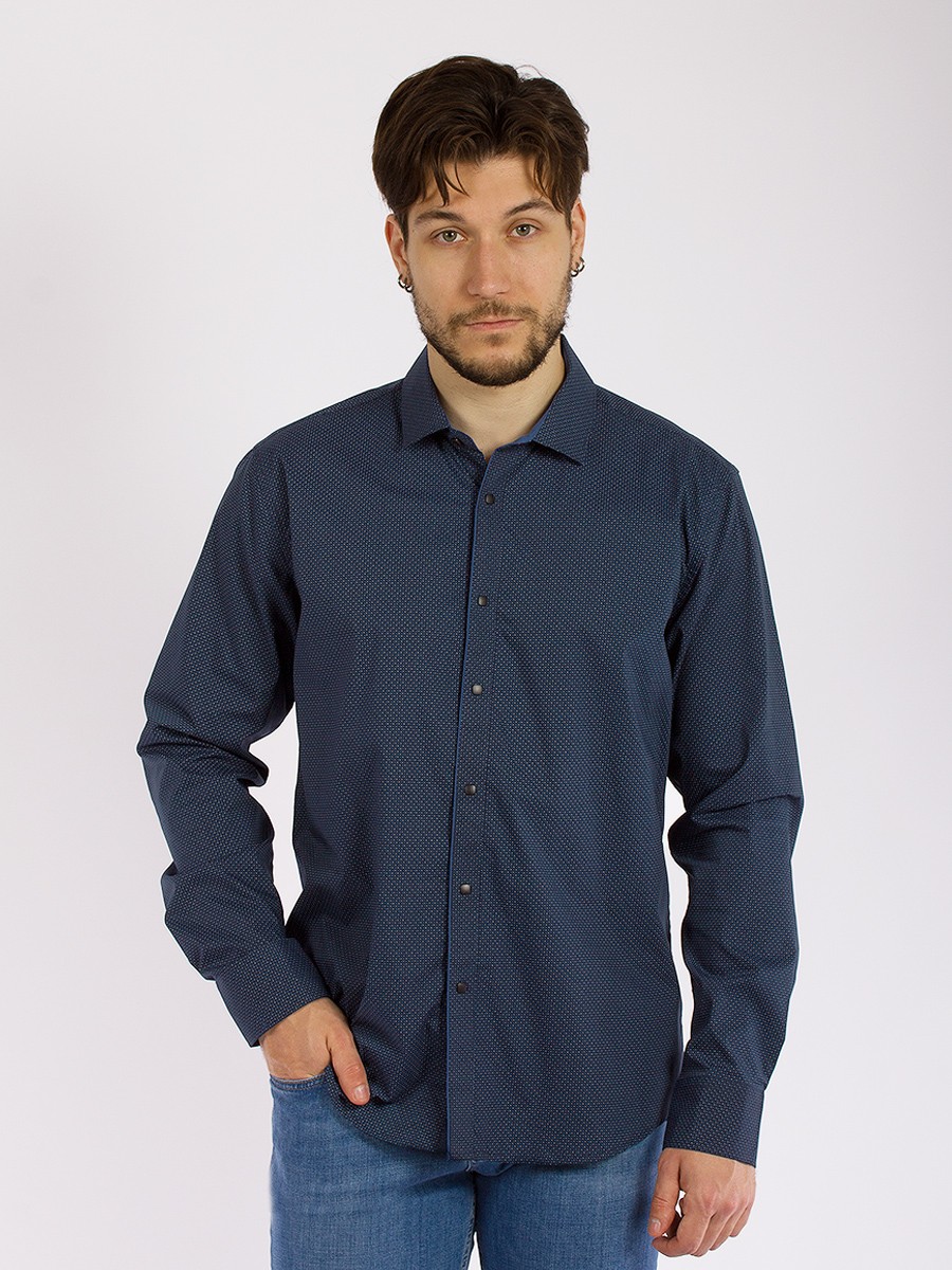 

Рубашка мужская PALMARY LEADING GD57001294 синяя 5XL, Синий, GD57001294