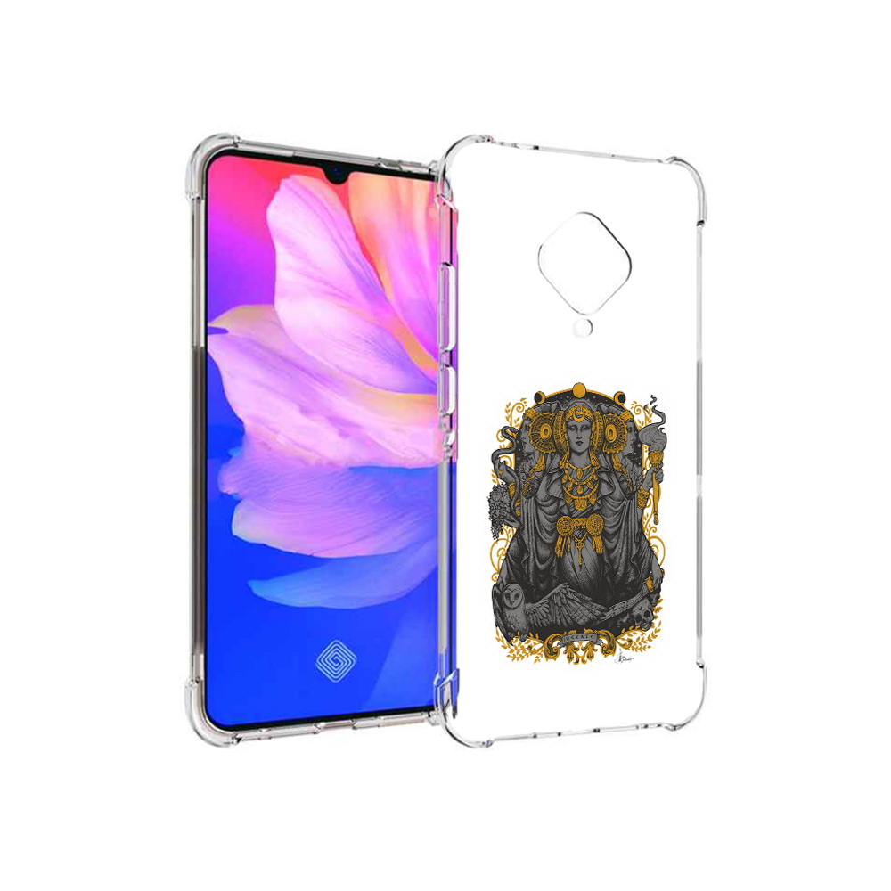 

Чехол MyPads Tocco для Vivo V17 божество с золотыми элементами (PT147343.378.241), Прозрачный, Tocco