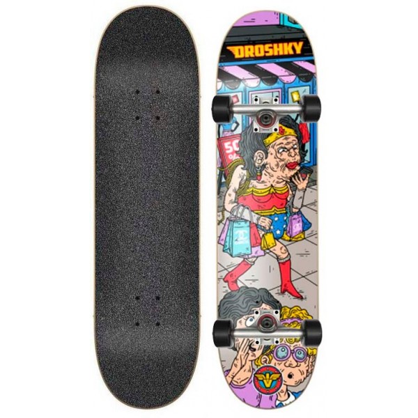Скейтборд в сборе Droshky Old Superhero Series Wonder Shopping Woman 8x31.75