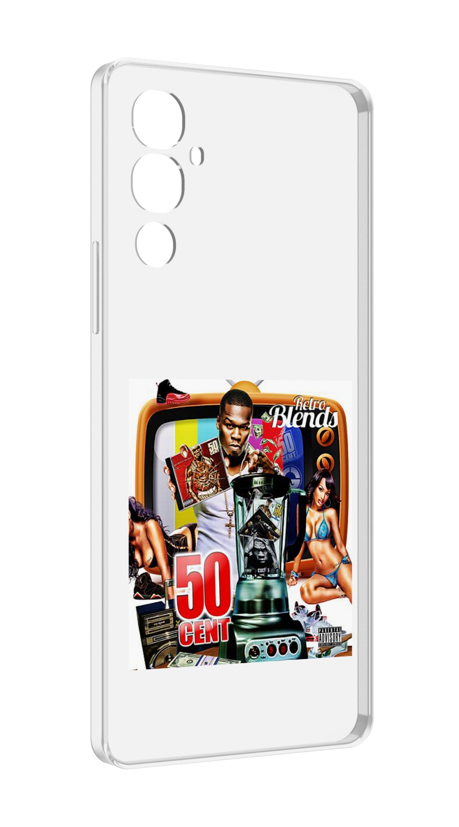 

Чехол MyPads 50 Cent - Retro 50 Cent Blends для Tecno Pova 4, Прозрачный, Tocco