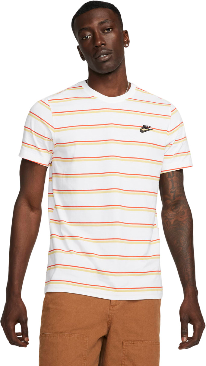 Футболка мужская Nike M NSW TEE CLUB STRIPE белая L Камбоджа белый