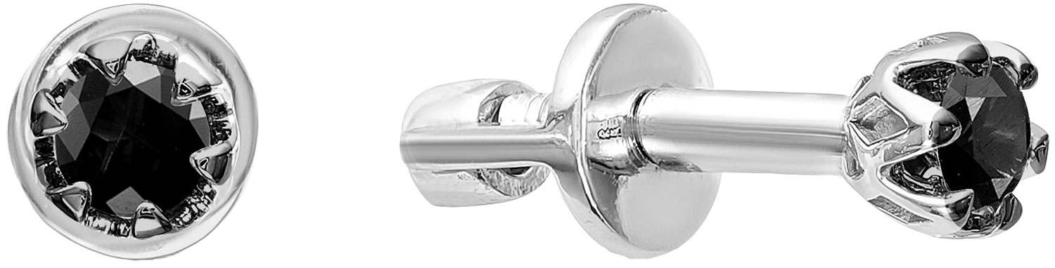 

Серьги-пусеты женские Vesna jewelry 4042-256-02-00 из белого золота, бриллиант, 4042-256-02-00