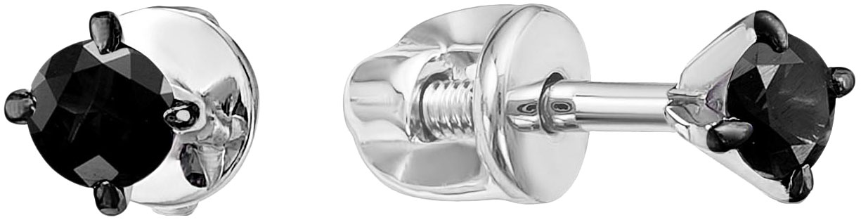 

Серьги-пусеты унисекс Vesna jewelry 4040-256-02-00 из белого золота, бриллиант, 4040-256-02-00