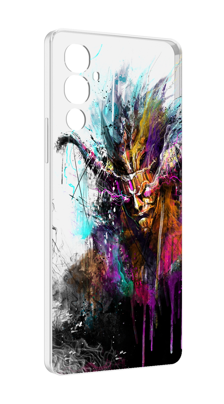 

Чехол MyPads яркий дьявол для Tecno Pova 4, Прозрачный, Tocco