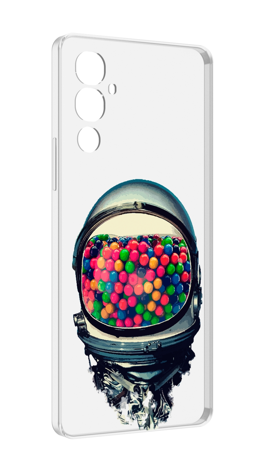 

Чехол MyPads шлем космонавта для Tecno Pova 4, Прозрачный, Tocco