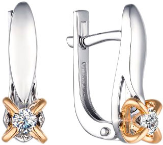 

Серьги женские АЛЬКОР 23474-200 из белого золота, бриллиант, 23474-200