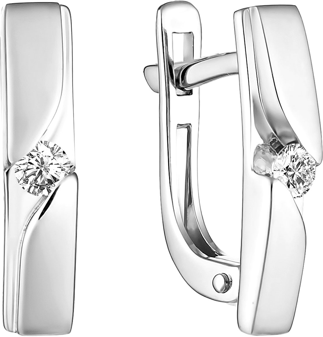 

Серьги женские АЛЬКОР 22756-200 из белого золота, бриллиант, 22756-200