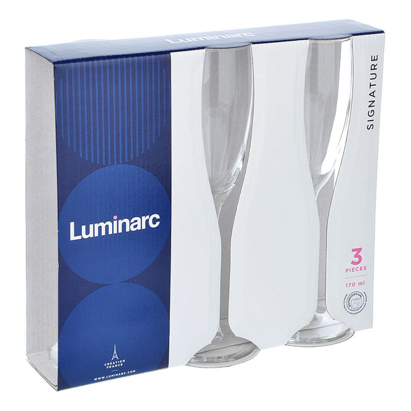 

Бокалы для шампанского Luminarc Эталон 3 шт х 170 мл, Прозрачный