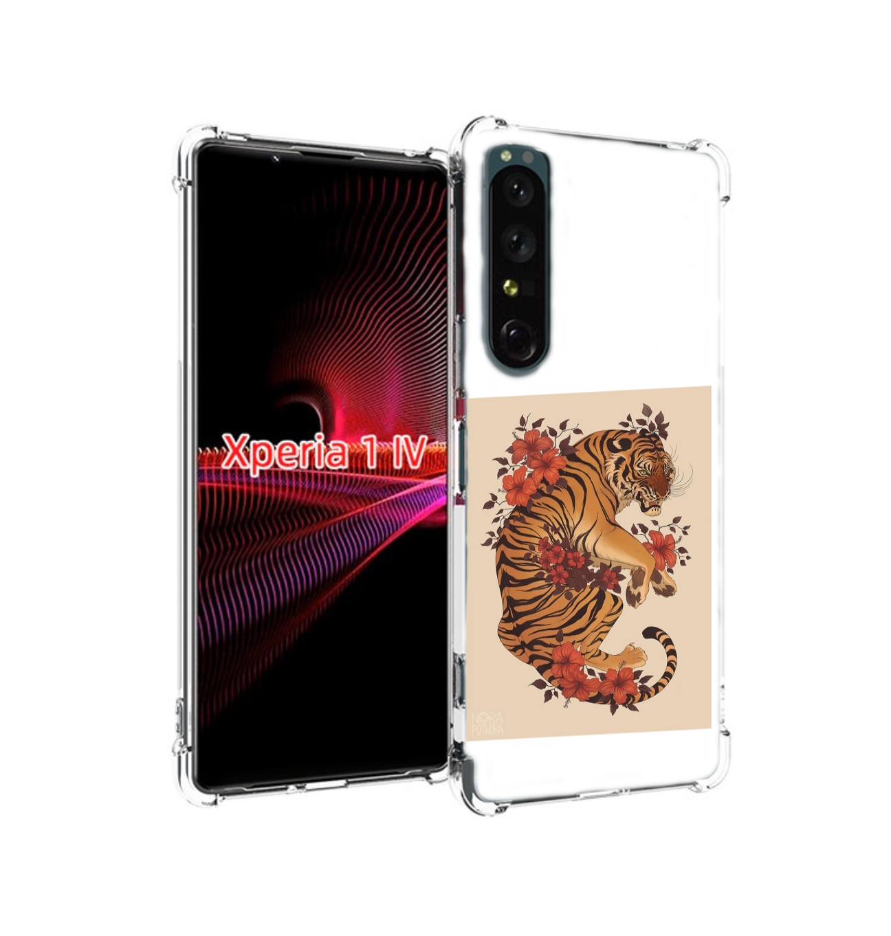 

Чехол накладка MyPads злой-тигр-с-цветами для Sony Xperia 1 IV, Прозрачный, Tocco