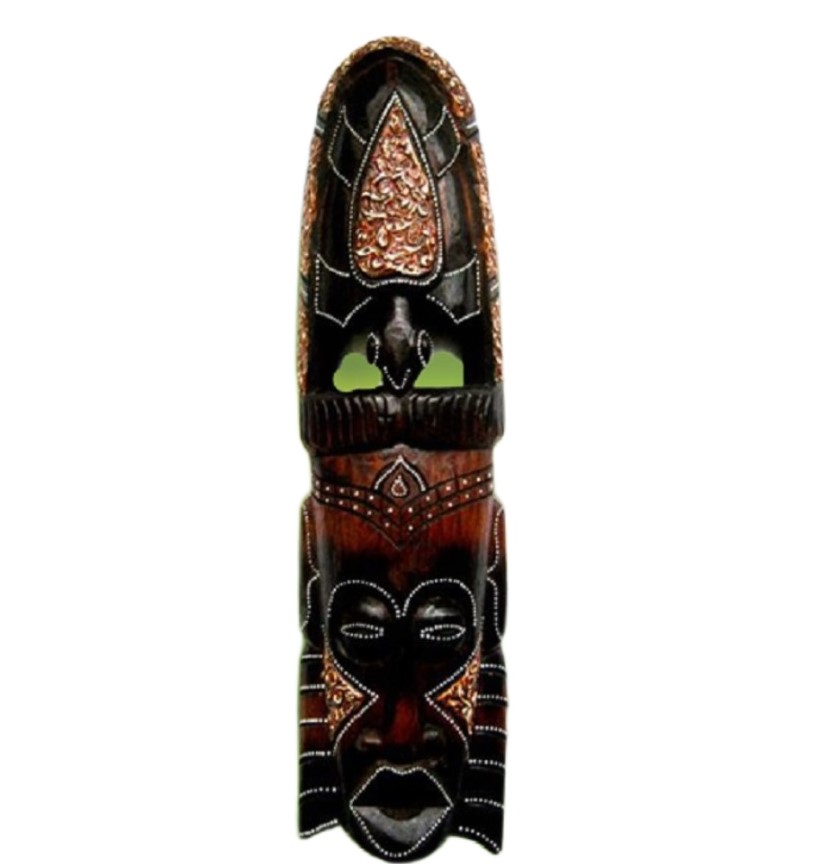 Деревянная тотемная маска с черепахой