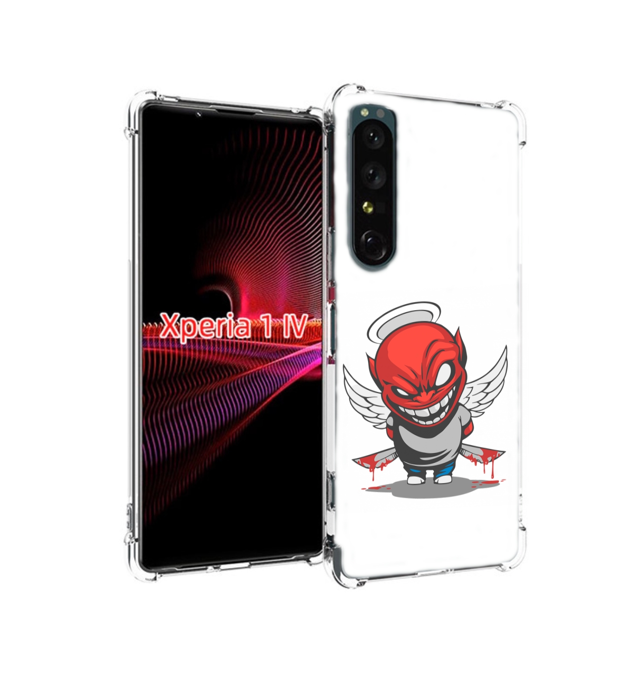 

Чехол накладка MyPads злой-ангел для Sony Xperia 1 IV, Прозрачный, Tocco