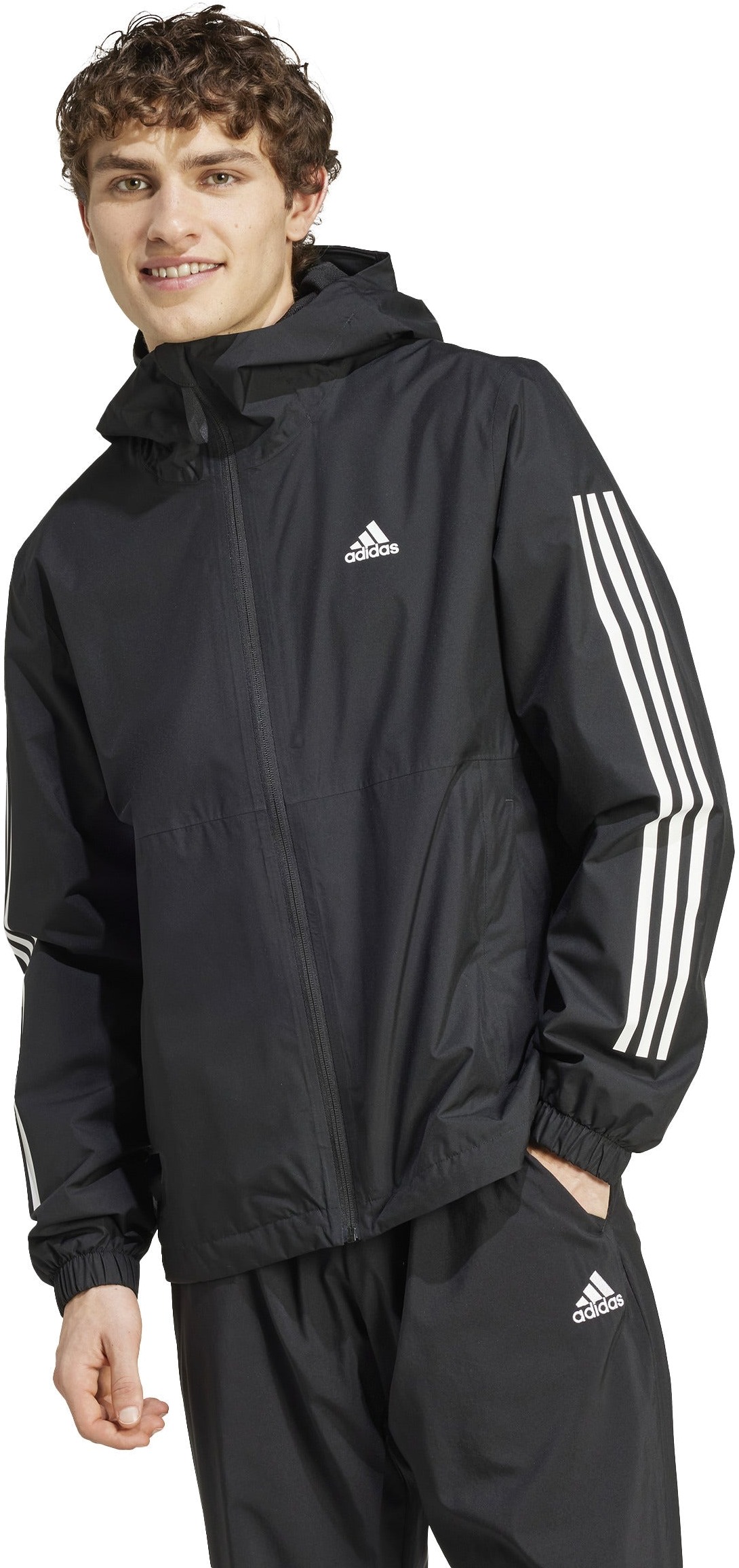 

Ветровка мужская Adidas ESS 3S R.R JKT черная S, Черный, ESS 3S R.R JKT
