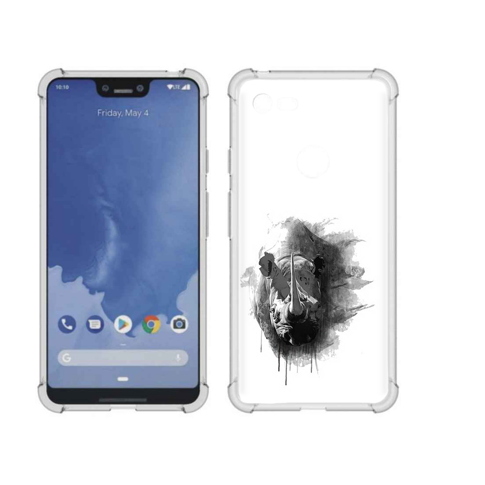 

Чехол MyPads Tocco для Google Pixel 3 XL носорог, Прозрачный, Tocco