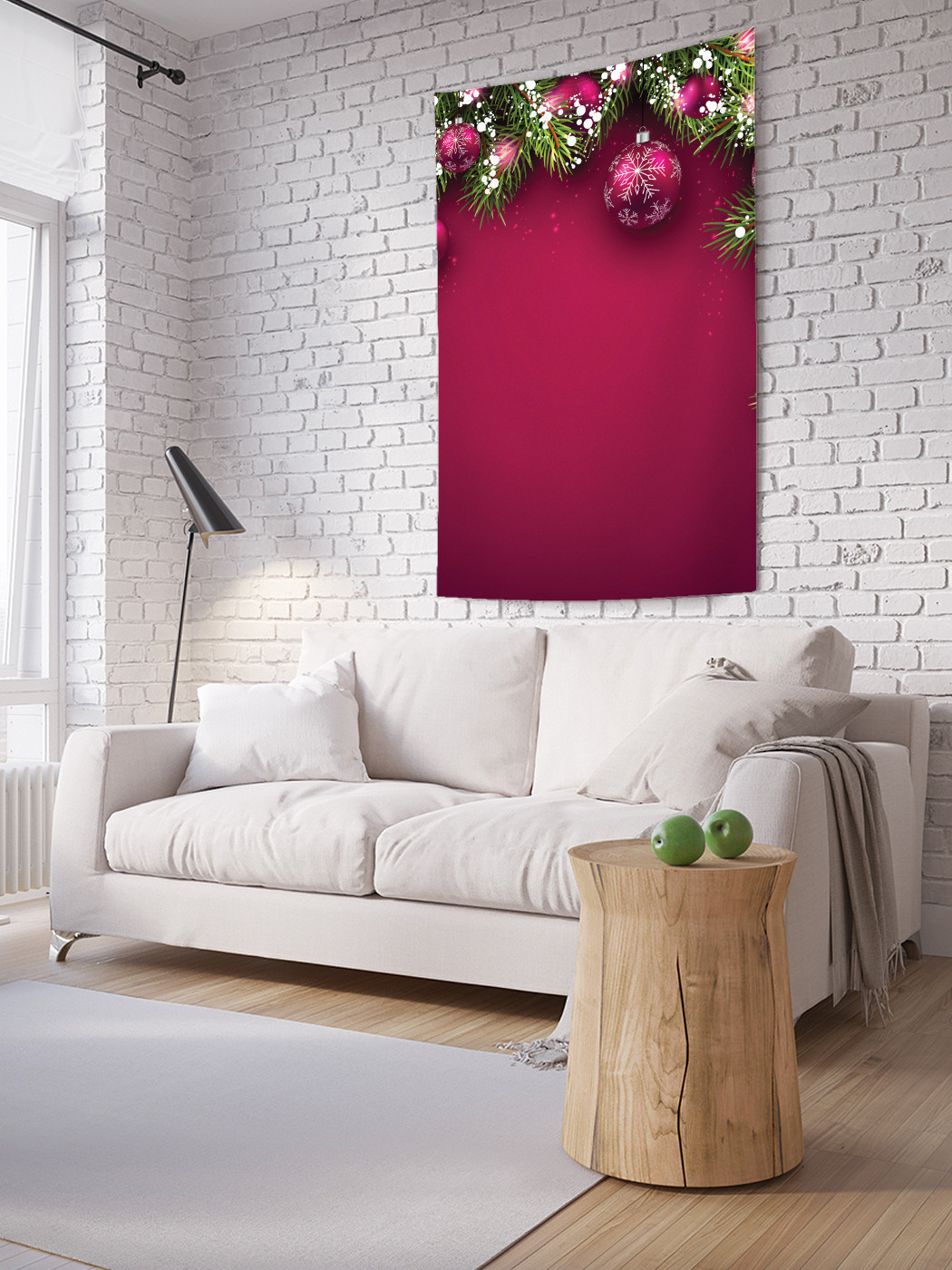 

Вертикальное фотопанно на стену JoyArty Еловые игрушки 150x200 см, Еловые игрушки