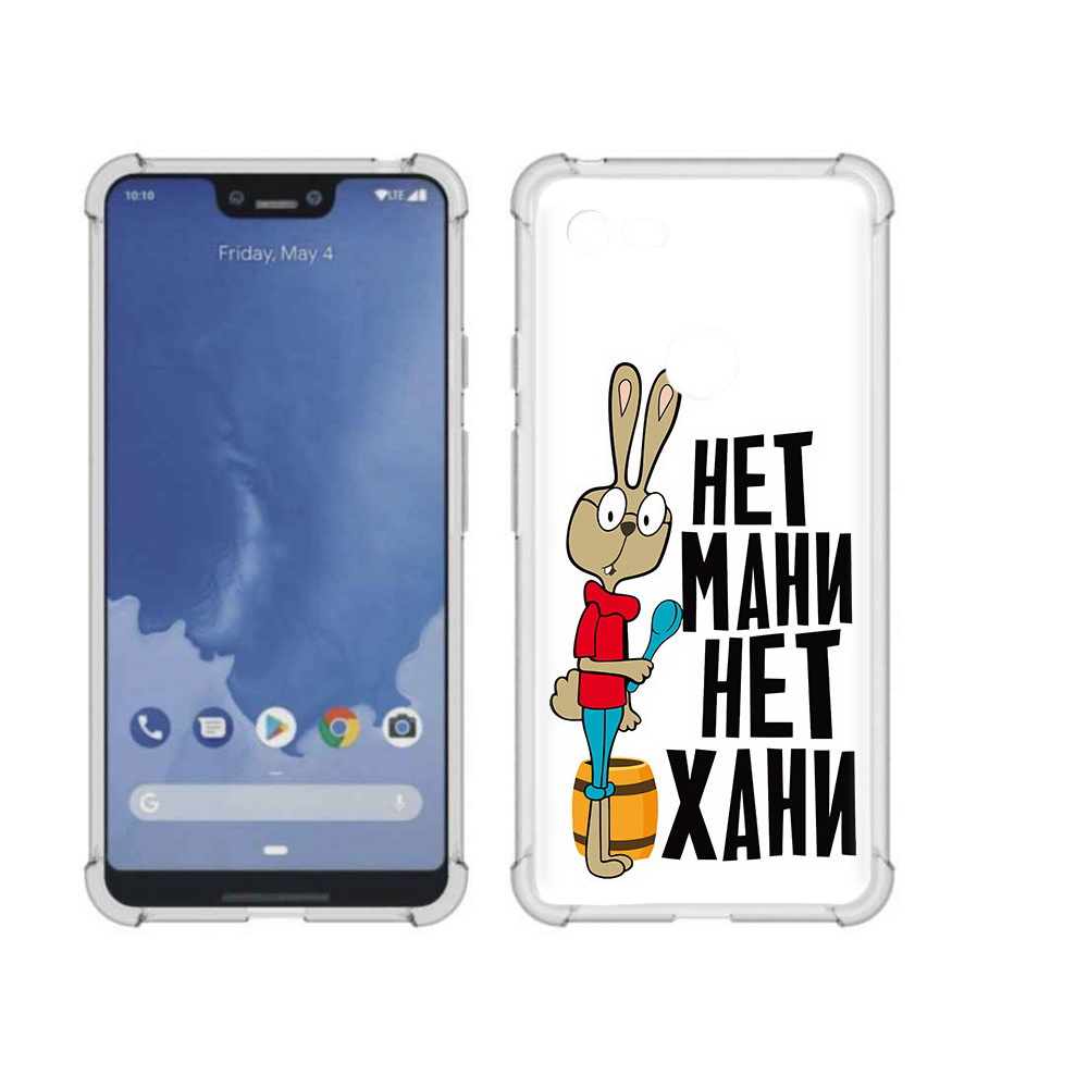 

Чехол MyPads Tocco для Google Pixel 3 XL нет мани нет хани, Прозрачный, Tocco