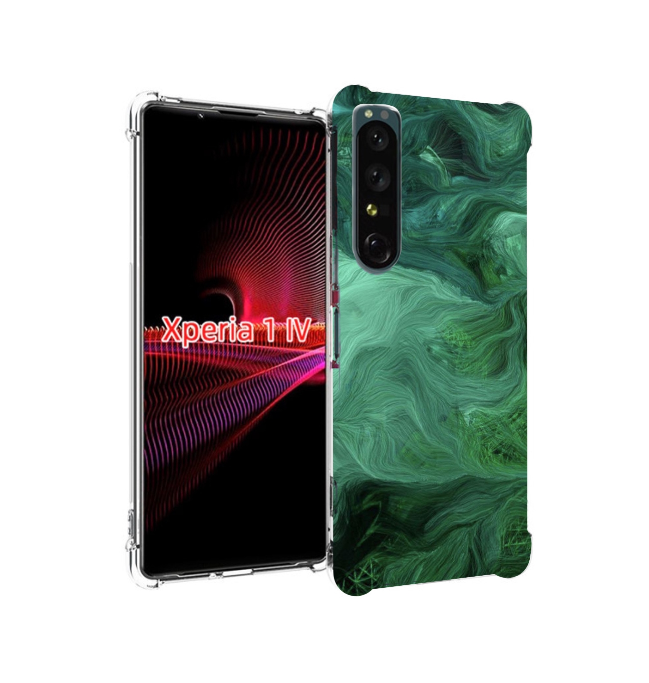 

Чехол накладка MyPads зеленые нити для Sony Xperia 1 IV, Прозрачный, Tocco