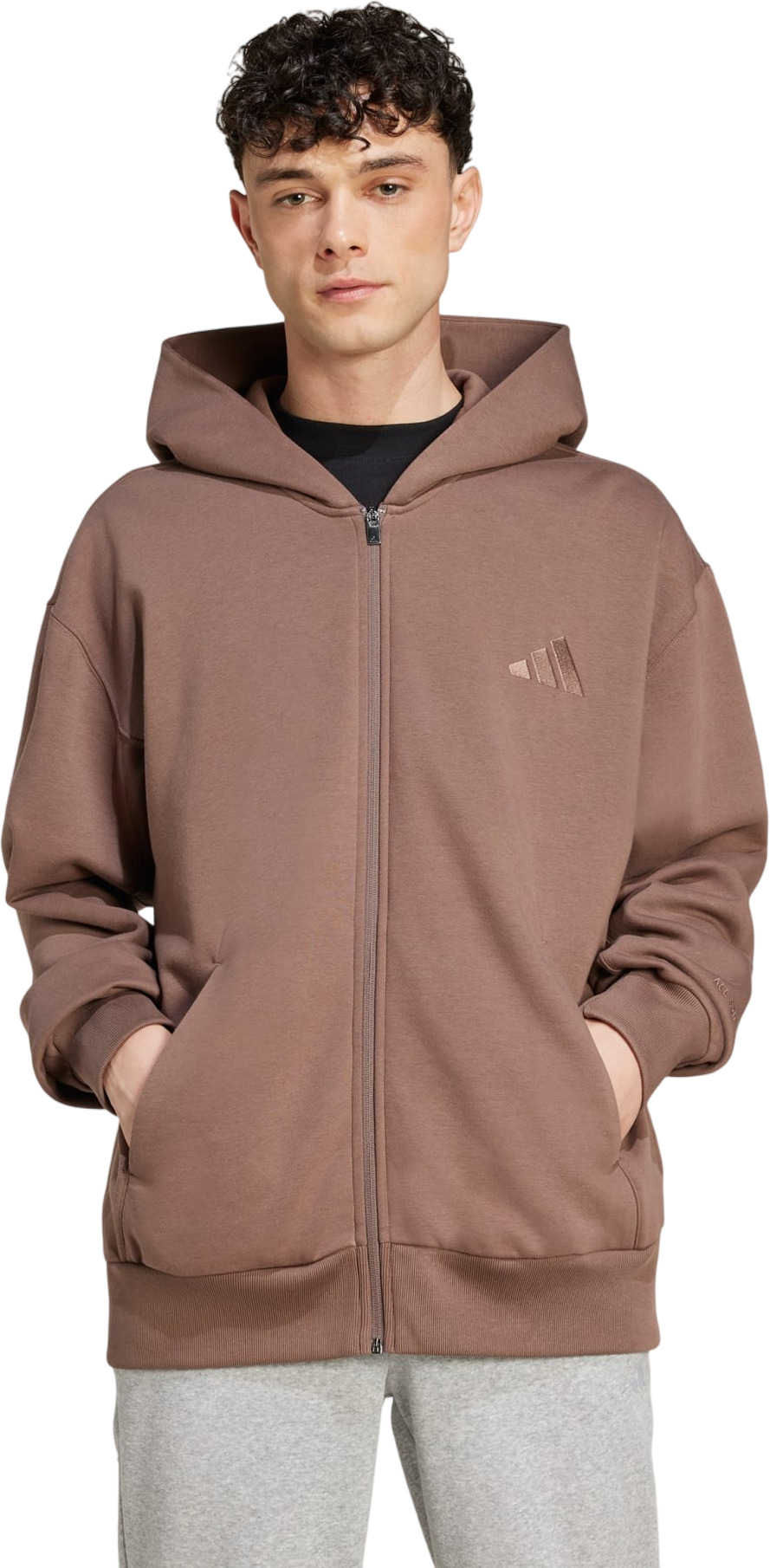 

Толстовка мужская Adidas M A SZN FL FZ коричневая 2XL, Коричневый, M A SZN FL FZ