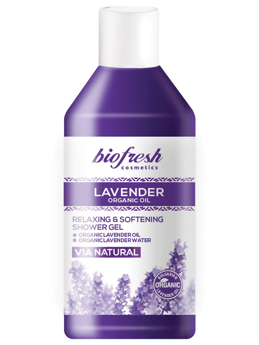 Гель для душа Rose of Bulgaria Смягчающий и расслабляющий Lavender Organic Oil 300мл