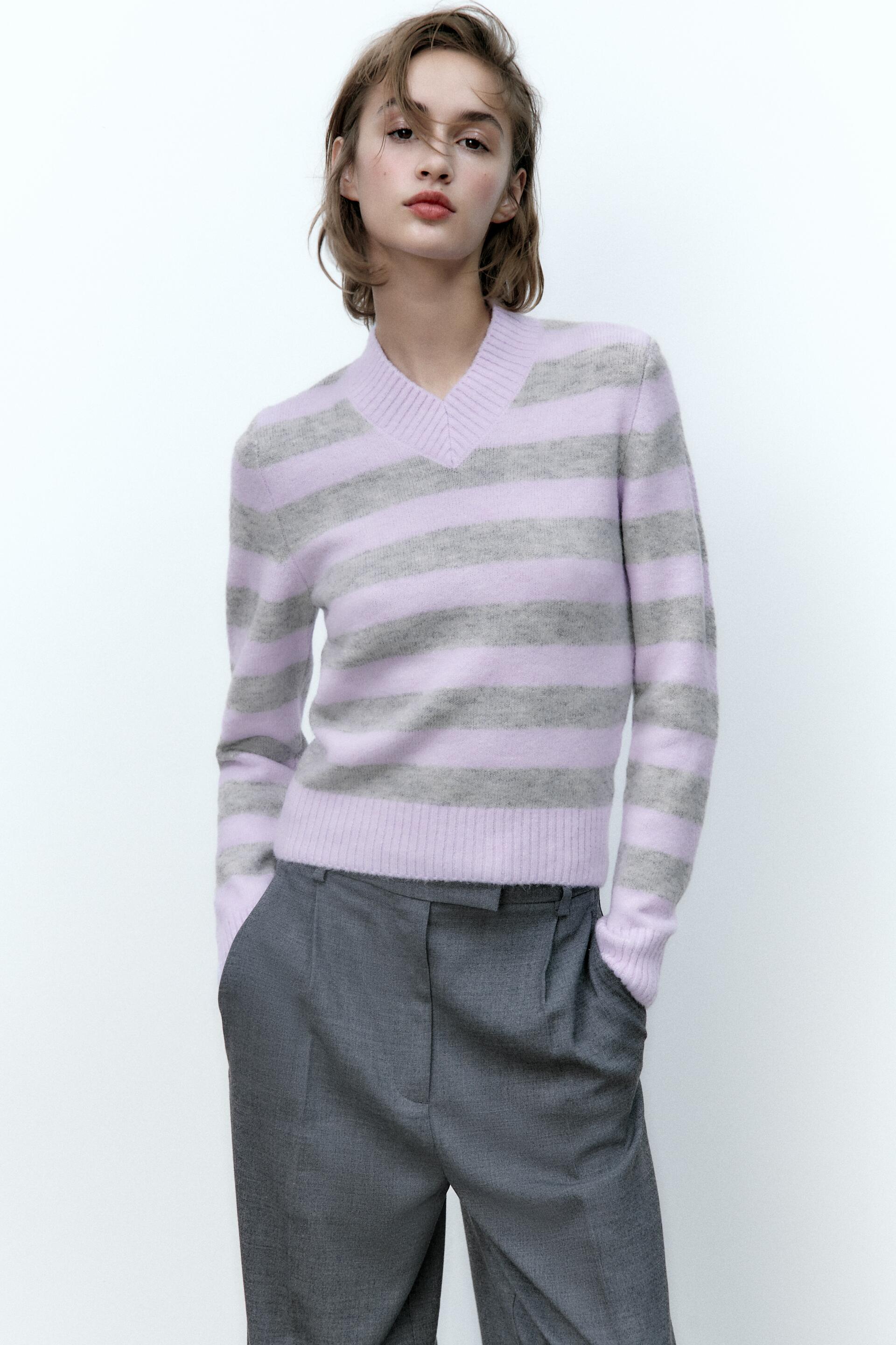 

Пуловер женский ZARA 01822130 фиолетовый M (доставка из-за рубежа), 01822130