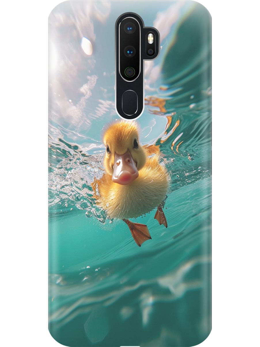 

Силиконовый чехол на Oppo A5 (2020) / A9 (2020) с принтом "Подводный утенок", Прозрачный;голубой;желтый, 726151312