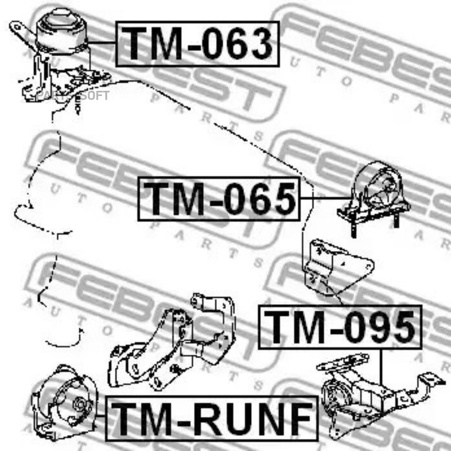 

Подушка двигателя R (гидравлическая) TOYOTA RAV4 ACA2 2000.08-2005.11 FEBEST TM-063