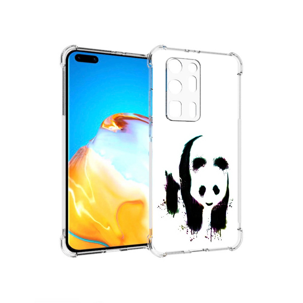 

Чехол MyPads Tocco для Huawei P40 Pro+ панда в акварели, Прозрачный, Tocco