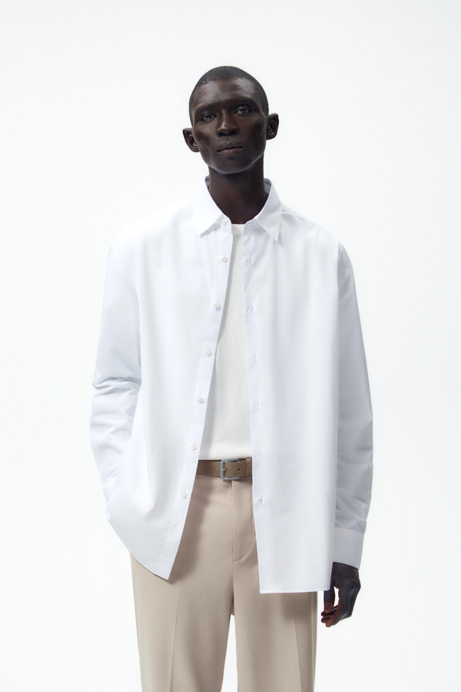 

Рубашка мужская ZARA 01781566 белая L (доставка из-за рубежа), 01781566