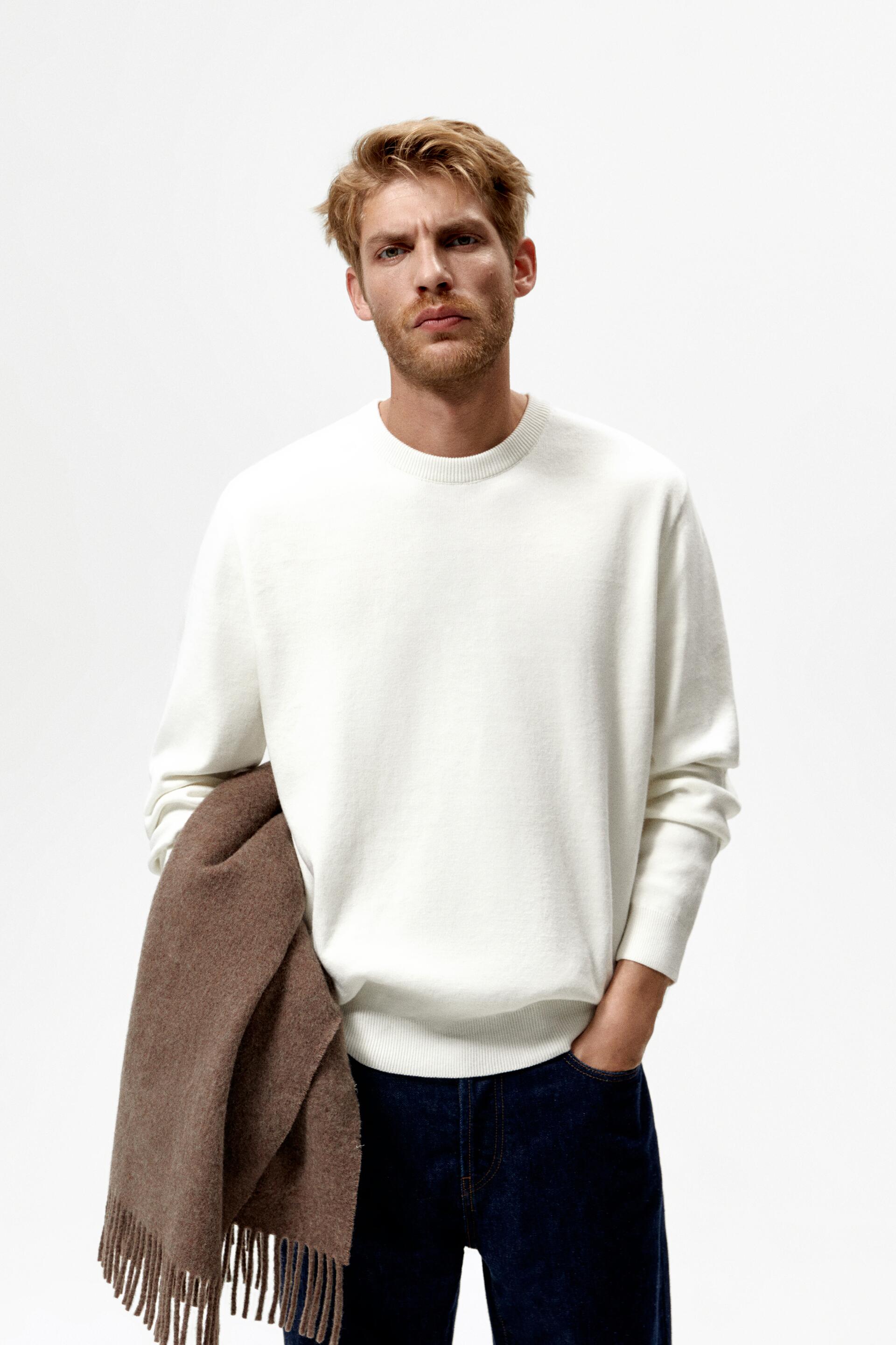 

Джемпер мужской ZARA 01775400 белый L (доставка из-за рубежа), 01775400