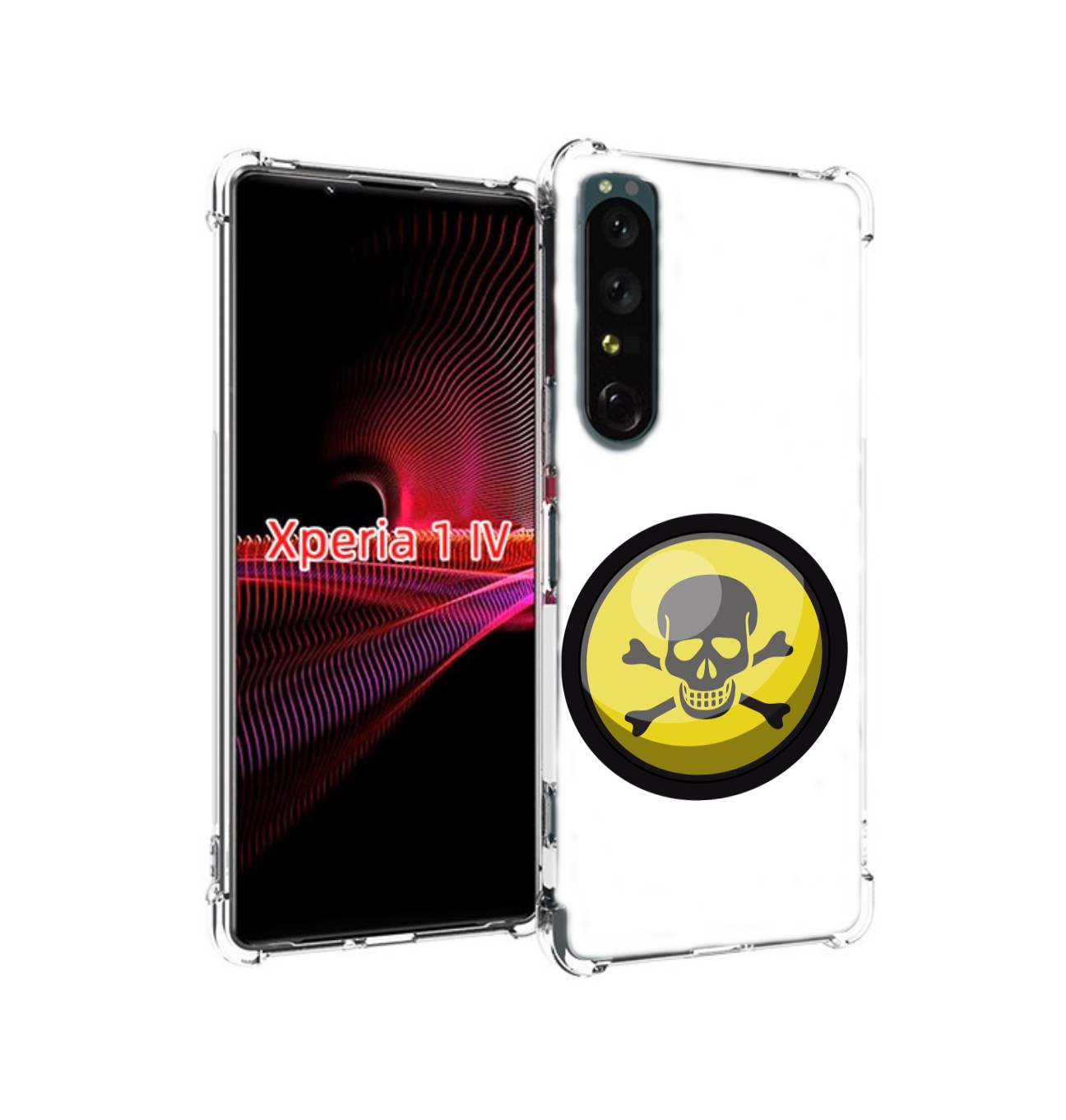 

Чехол накладка MyPads желтый-череп для Sony Xperia 1 IV, Прозрачный, Tocco