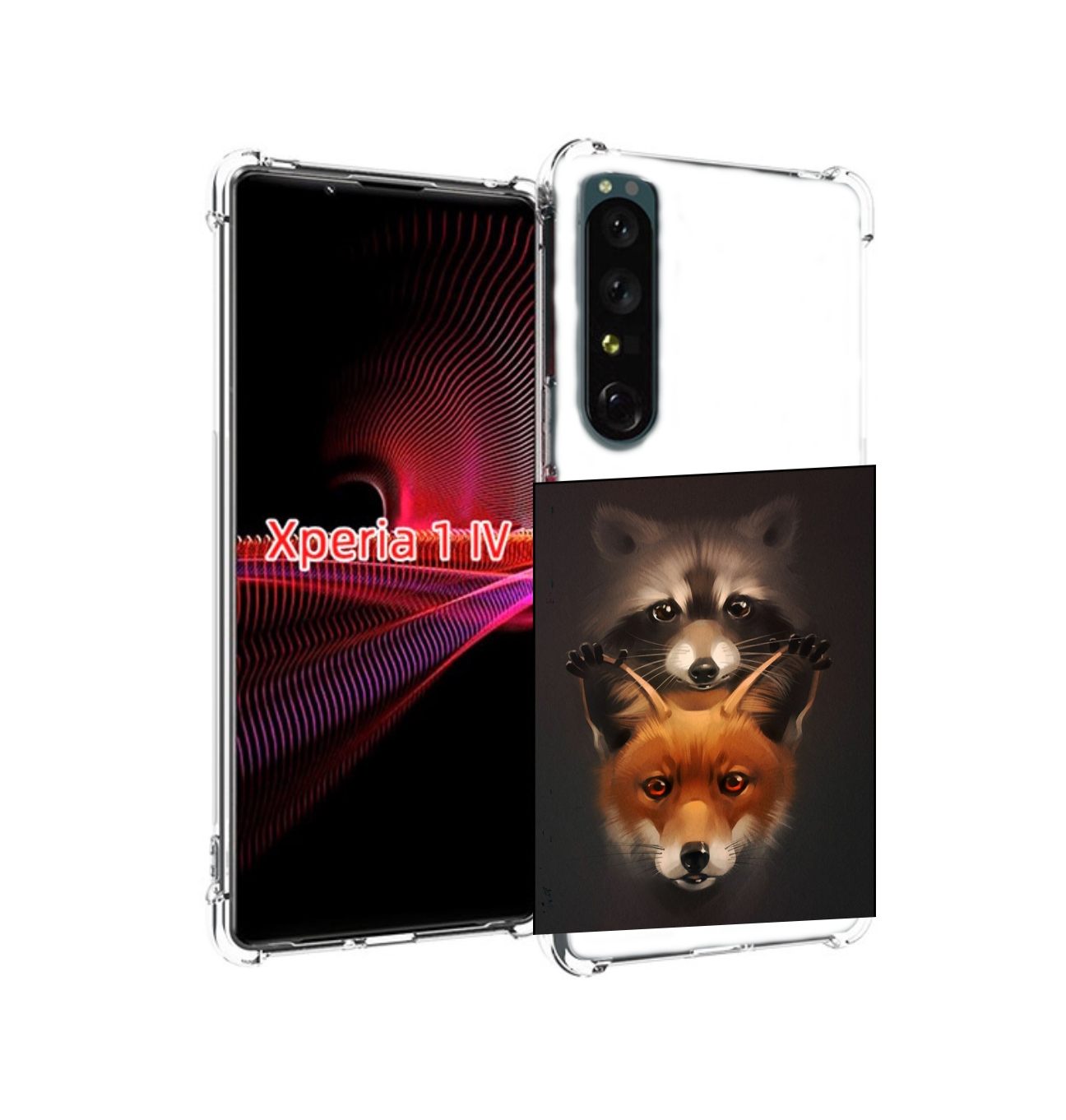 

Чехол накладка MyPads енотик-лисенок для Sony Xperia 1 IV, Прозрачный, Tocco