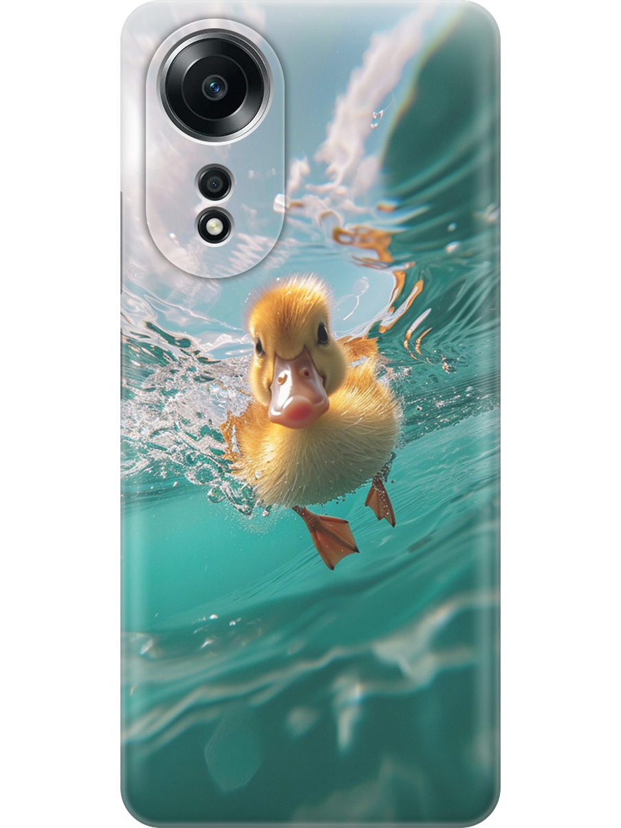 

Силиконовый чехол на Oppo A58 4G с принтом "Подводный утенок", Прозрачный;голубой;желтый, 782629412