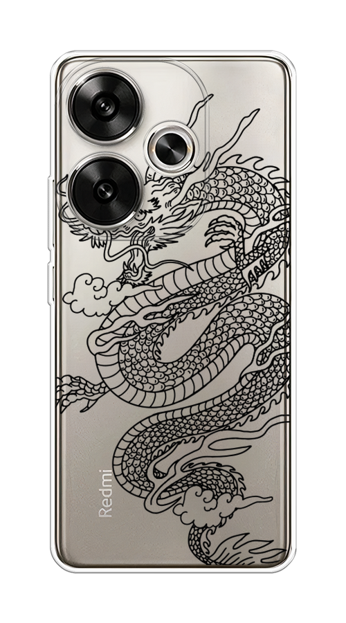 

Чехол на Xiaomi Redmi Turbo 3 "Большой китайский дракон", Черный;серый, 322150-1