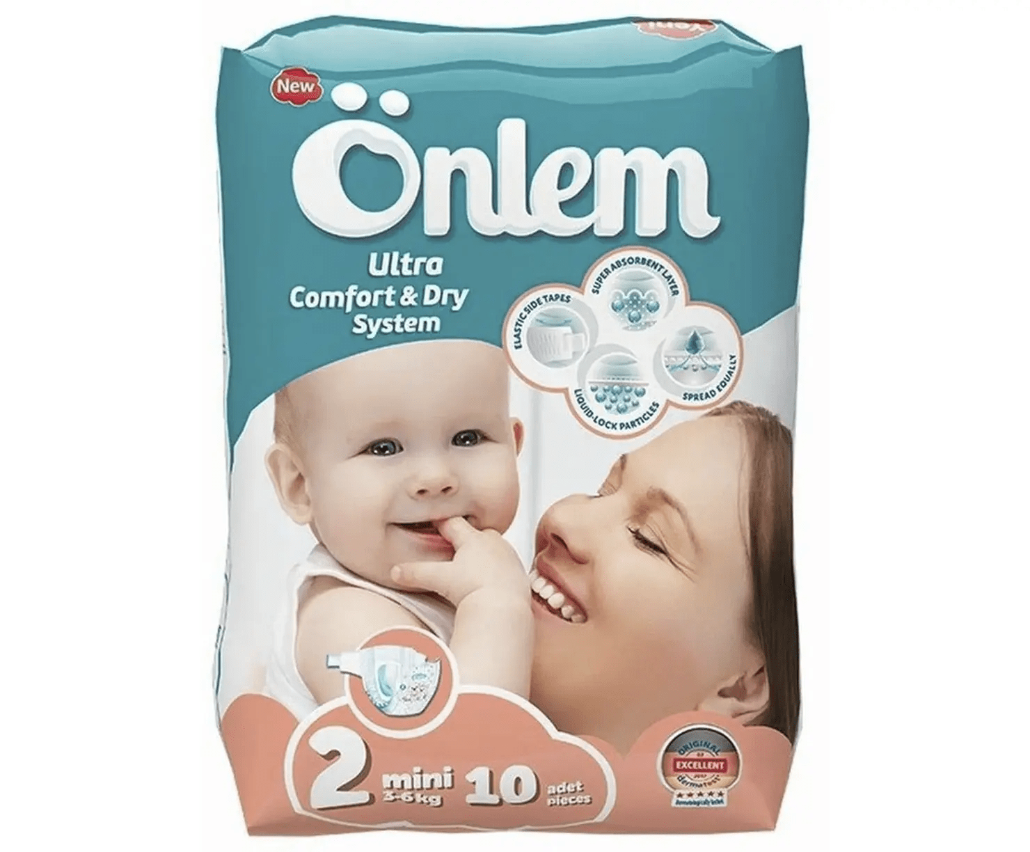 

Подгузники детские Onlem Mini 3-6 кг 10 шт, Mini, 3-6 кг, 10 шт