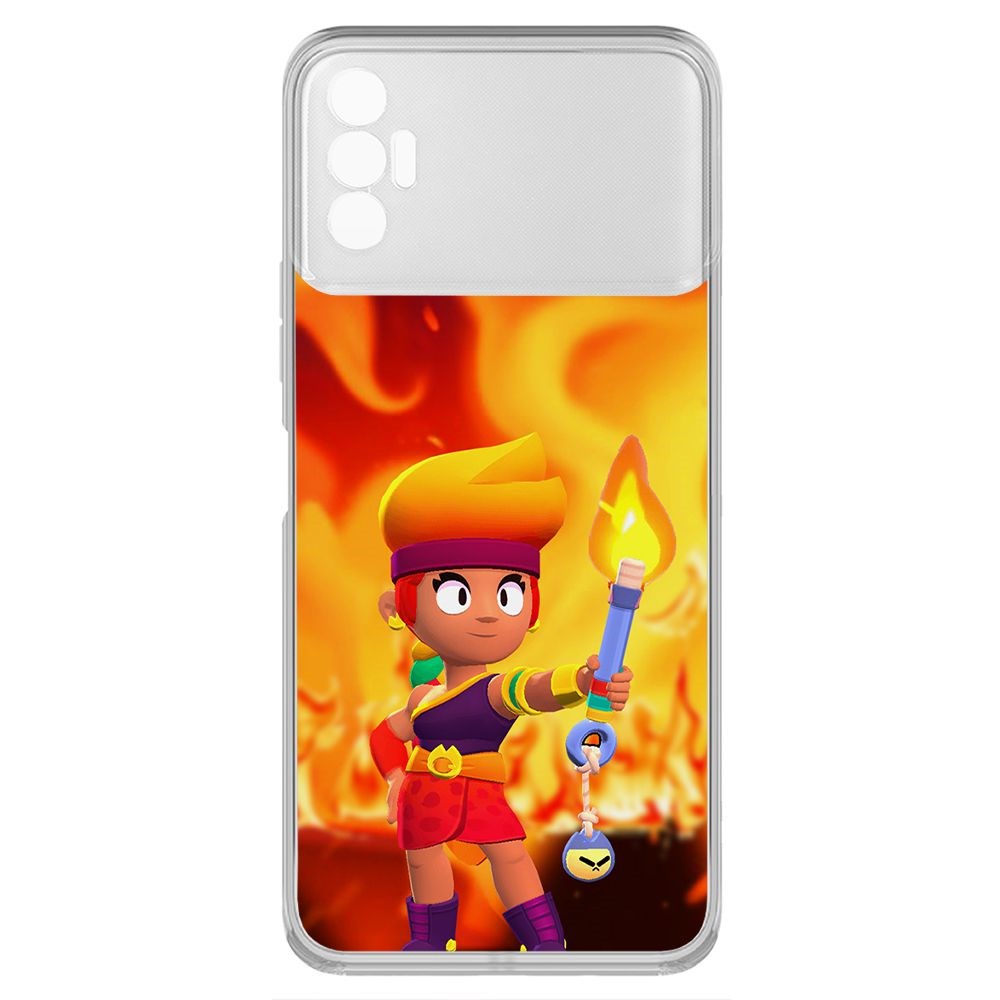 

Чехол-накладка Brawl Stars-Амбер для Tecno Spark 8P, Прозрачный